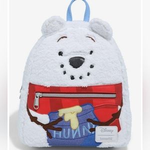 Loungefly Disney Winnie The Pooh Winter Snowman Mini Backpack Eeyore Tigger NWT